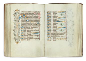 (MANUSCRIPT.)  Illuminated Book of Hours in Dutch on vellum.  Mid-15th century
